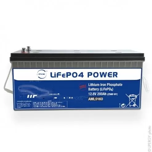 LiFePO4 12V 200Ah M8-F...