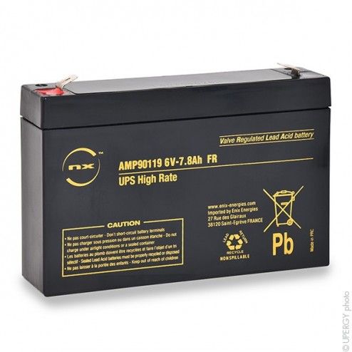 UPS Battery 6V 7.8Ah F6.35