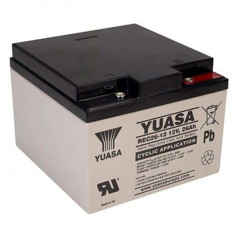 YUASA REC26-12 12V 26Ah M5-F AGM Battery - 1