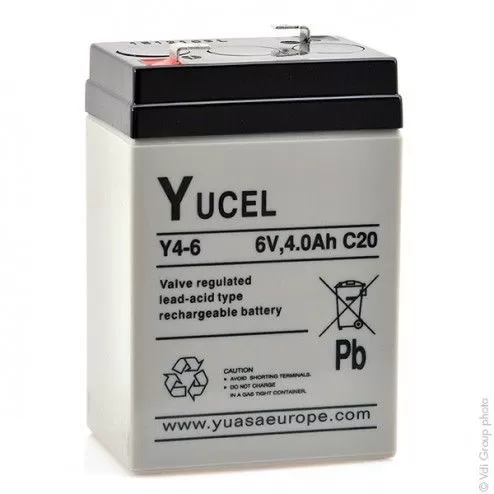YUCEL Y4-6 6V 4Ah F4.8 AGM...