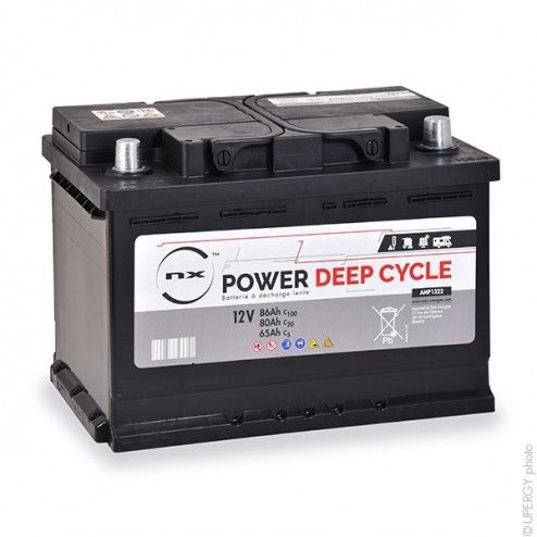 Deep Cycle 12V 80Ah Auto Traction Lead Acid Battery - 1