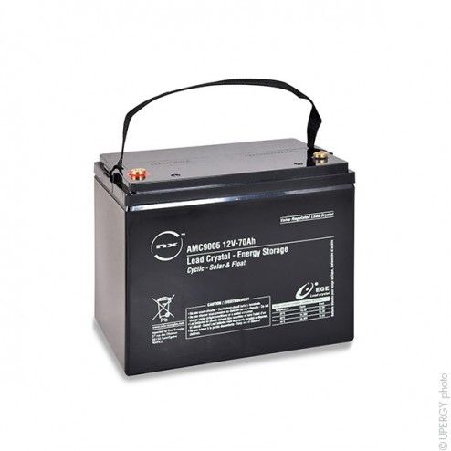 Lead Crystal 6-CNFJ-70 12V 70Ah M6-F Battery - 1