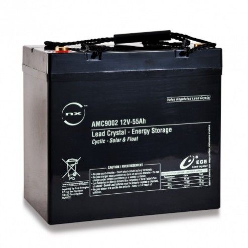 Lead Crystal 6-CNFJ-55 12V 55Ah M6-F Battery - 1