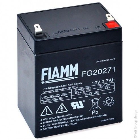AGM FG20271 12V 2.7Ah F4.8 Battery - 1