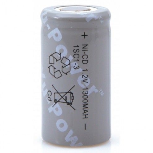 Nicd Industry SC 1SC1-3 1.2V 1300mAh FT Rechargeable Battery - 1
