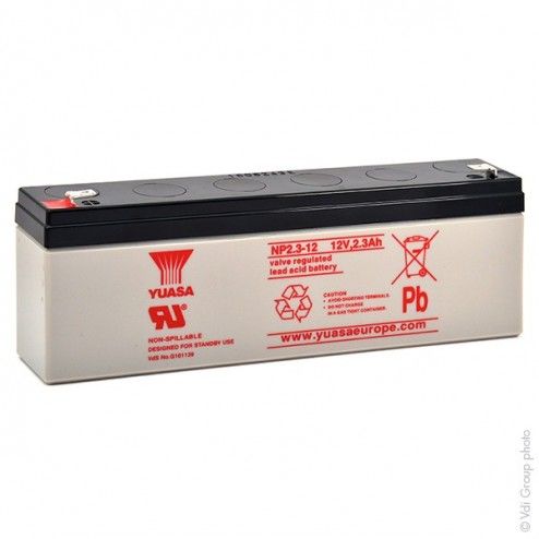 YUASA NP2.3-12 12V 2.3Ah F4.8 AGM Battery - 1