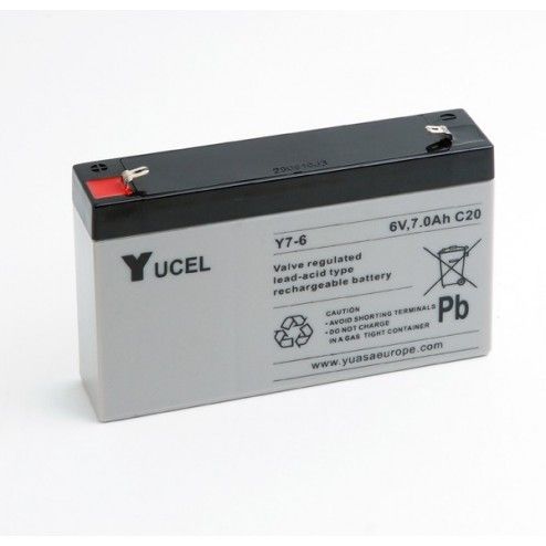 Yucel Batterie Plomb AGM Y7-6 6V 7Ah F4.8 