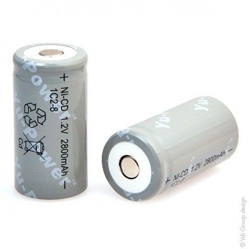Nicd Industry C 1C2-8 1.2V 2800mAh FT Rechargeable Battery - 1