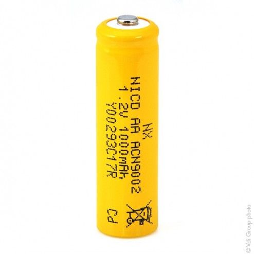 Nicd Industry AA 1.2V 1000mAh CT Rechargeable Battery - 1