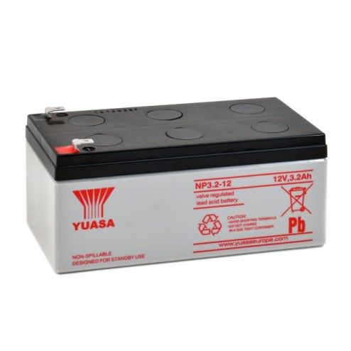 YUASA NP3.2-12 12V 3.2Ah F4.8 AGM Battery - 1
