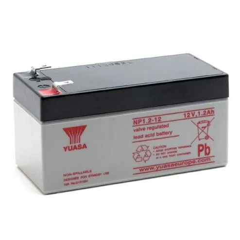 YUASA NP1.2-12 12V 1.2Ah F4.8 AGM Battery - 1